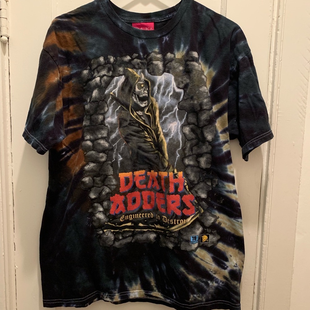 Mishka NYC tie dyed Death Adders Tee. Size L.